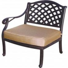 Darlee Nassau Cast Aluminum Sectional Left Chair With Cushions