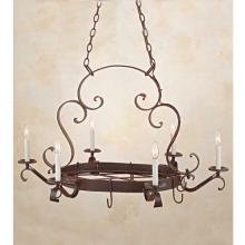 Country Harmony Collection Chandelier In Rust Finish - 6 Bulbs