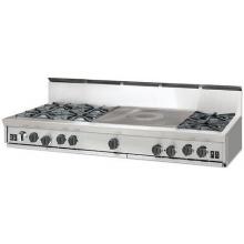 BlueStar RGTNB Series 60 Inch Natural Gas Rangetop Style Cooktop With 24 Inch FrenchTop