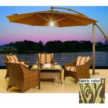 Shade Trends 5 Piece Amalfi Set 4 Chairs And 42 Inch Square Woven Table With Mortiz Bronze Fabric