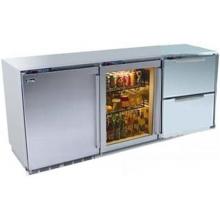 Perlick Outdoor Triple Refrigerator With Solid Stainless Door And Stainless Glass Door And Stainless Drawers