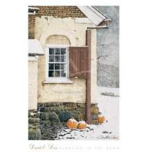 Pumpkins In The Snow Poster Print