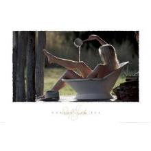 Cowgirl In Tub Poster Print