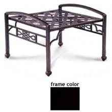 Meadow Decor Paragon Cast Aluminum Ottoman Black Finish