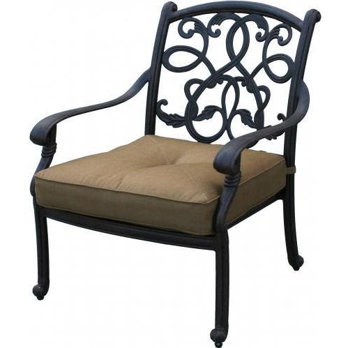 Darlee Santa Monica Cast Aluminum Club Chair With Cushions