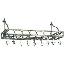 Old Dutch Rustic Bookshelf Pot Racks 36 X 9 X 11.75 - Antique Pewter