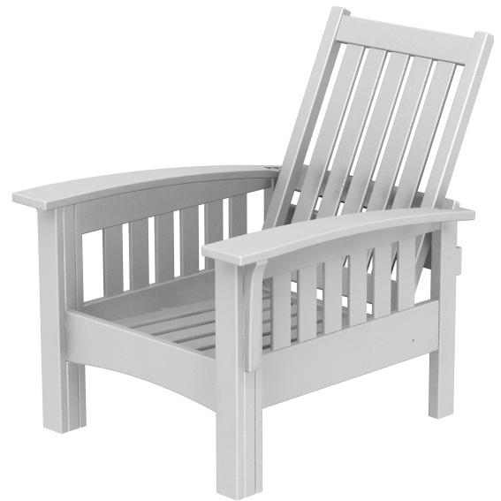 Poly-Wood Recycled Plastic Wood Mission Lounge Chair - Cushion Included