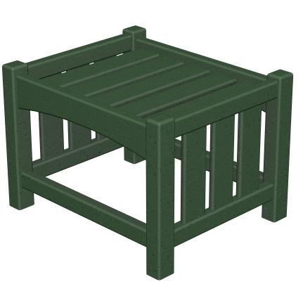 Poly-Wood Recycled Plastic Wood Mission Ottoman - Cushion Included