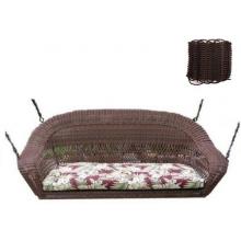 North Cape Port Royal Resin Wicker Swing - Espresso