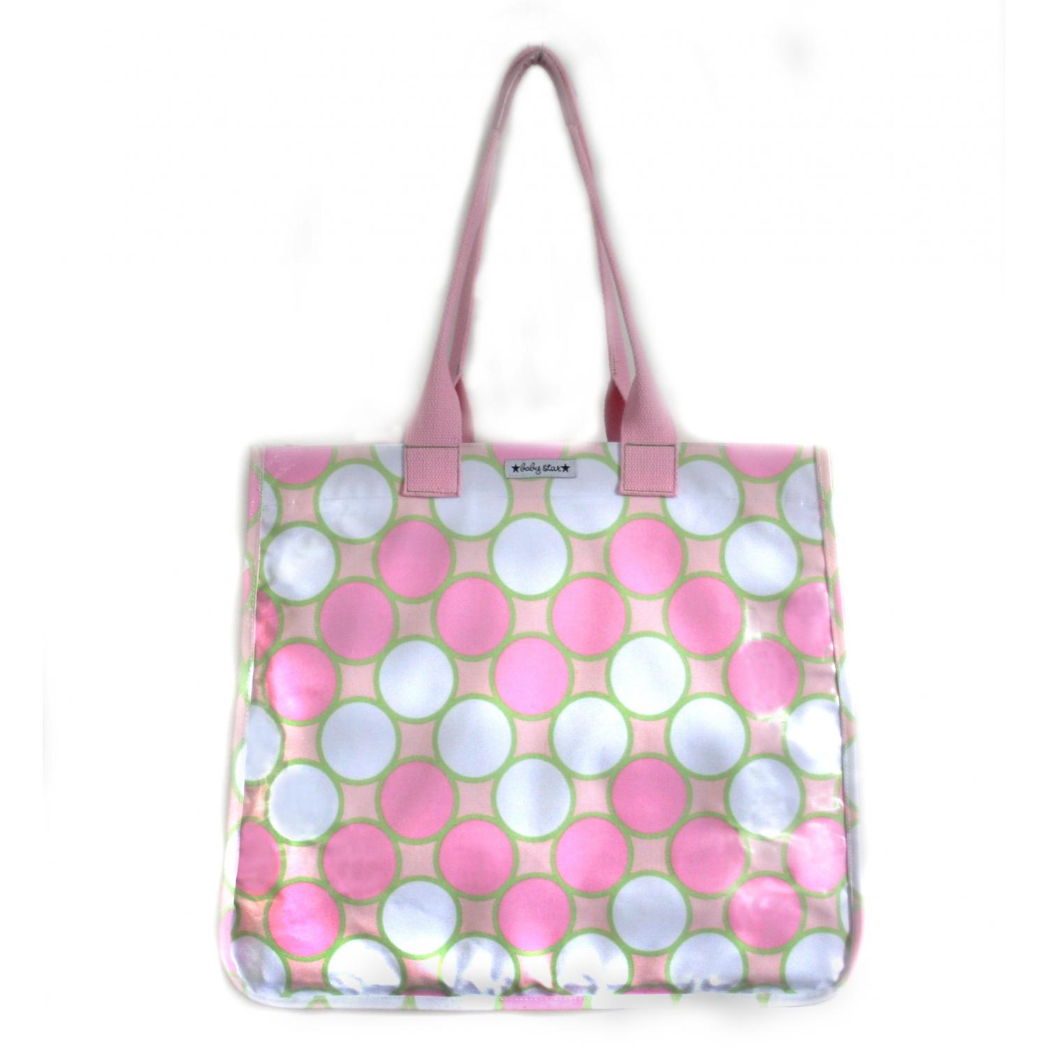 Baby Star Rock The Tote Print Diaper Bag - Tag Pink.