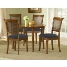Hillsdale Tailored Preston Round 5-piece Drop Leaf Dining Set - Brown Cherry