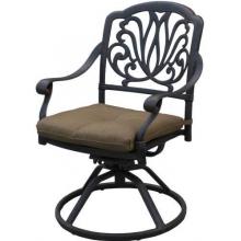 Darlee Elisabeth Cast Aluminum Swivel Rocker Chair With Cushion
