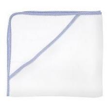 Trend Lab Terry Velour Hooded Towel W/ Seersucker Trim Blue