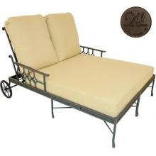 Windham Castings Provence Tailored Back Double Chaise Lounge Frame Only, Mocha