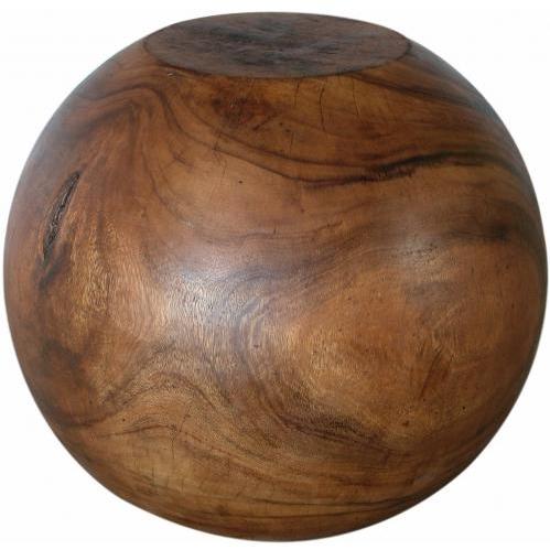 Groovy Stuff Teak Wood Ball Stool - WA-173
