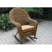 North Cape Port Royal Resin Wicker High Back Rocker - Walnut