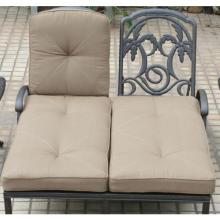 Cast Shadows Cast Aluminum Patio Dual Chaise Lounge - Upgraded Replacement Cushion