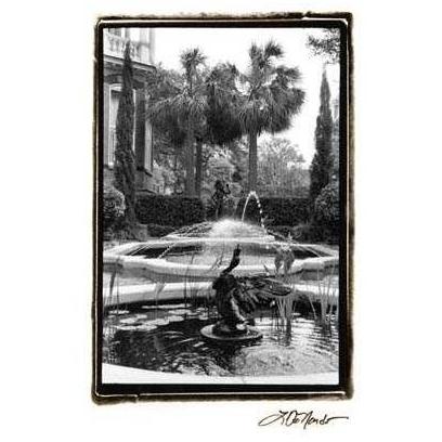 Garden Fountain II Poster Print