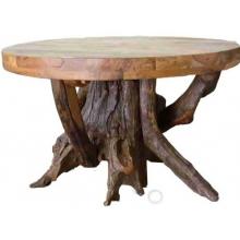 Groovy Stuff Teak Wood Stump Dining Table - Round