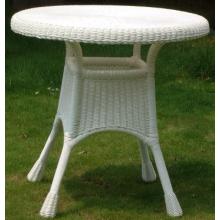 North Cape Resin Wicker K/D Dining Table With Glass Top BASE AND WOVEN TOP - 30 Inch Round