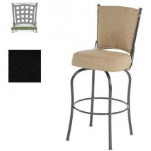Island Collection Bar Stool With Antigua Back - 26 Inch Seat - Black
