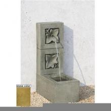 Campania Leaf Element Fountain (3pc) - Travertine Finish