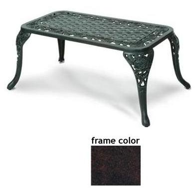 Meadow Decor Valentino Cast Aluminum Coffee Table Mocha Stone Finish