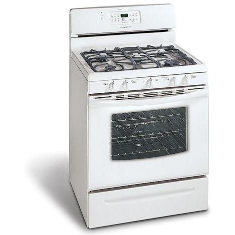 Frigidaire Gallery Series GLGF386DS 30" Freestanding Gas Range with 5 Sealed Burners & SpeedBake Convection System: White on White