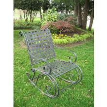 International Caravan Iron Scroll Rocker - Antique Black