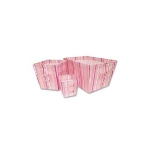 Trend Lab 3-Piece Fabric Storage Bin Set - Paisley Park Stripe