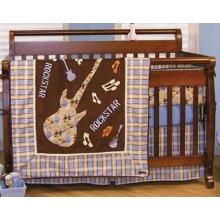 Embroidered Rockstar 4-Piece Crib Set