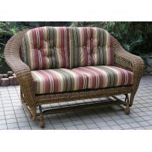 North Cape Port Royal Resin Wicker Double Glider - Walnut