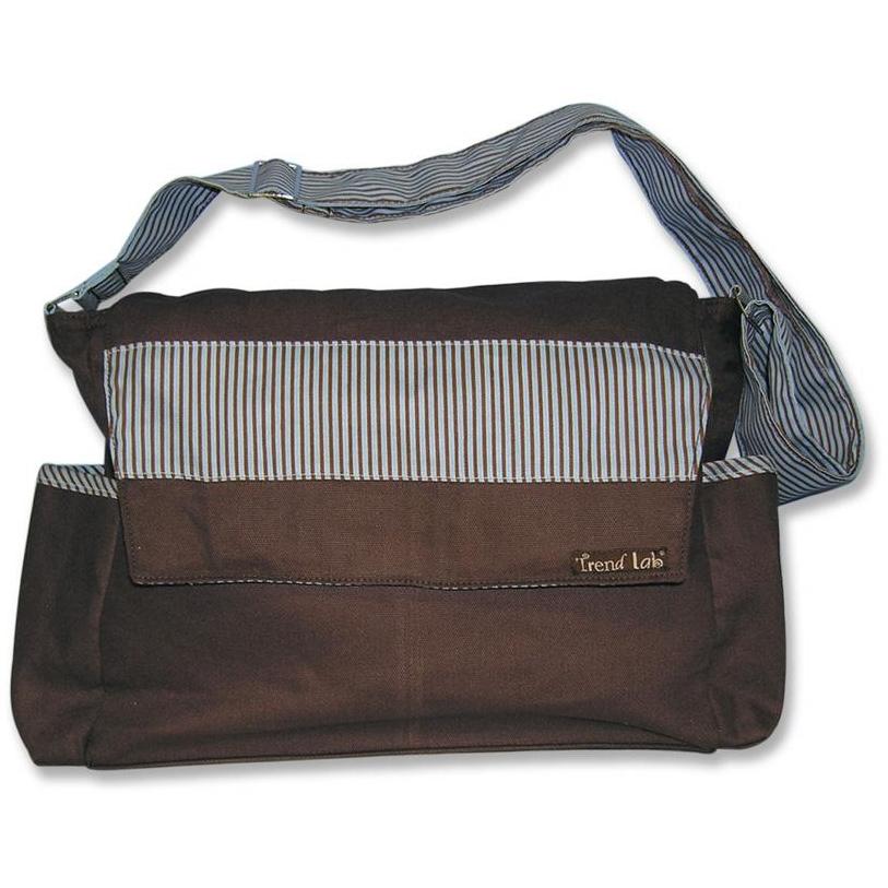 Brown/Blue Stripe Messenger With Changing Pad.