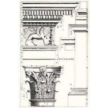 Corinthian Columns B&W Poster Print
