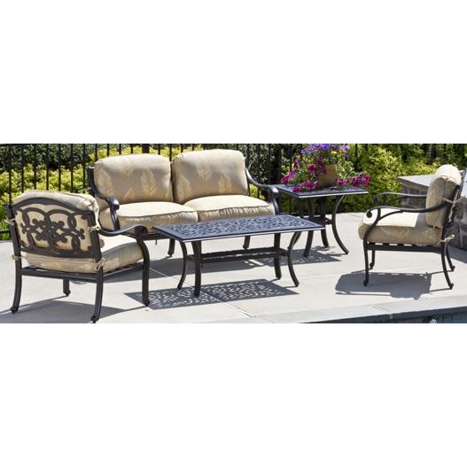 Alfresco Home Greenwich Lounge Set - Antique Topaz Finish. (Cushions Not Included)