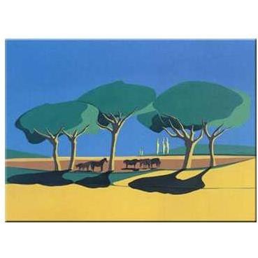 Horses Under The Trees Poster Print
