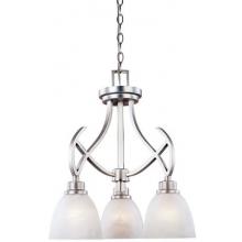 Beyond Modern Collection Hanging Three Globe Light Fixture In Brushed Nickel Finish - 3 Bulbs