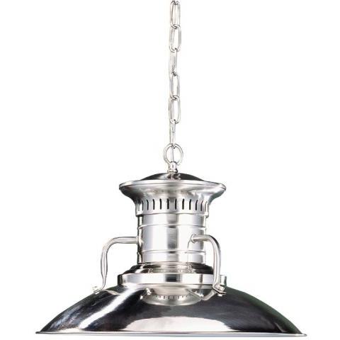 Hanging Light Fixture In Brushed Nickel Finish - 1 Bulb