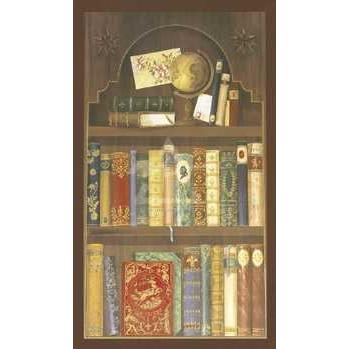 Antique Bookcase I Poster Print