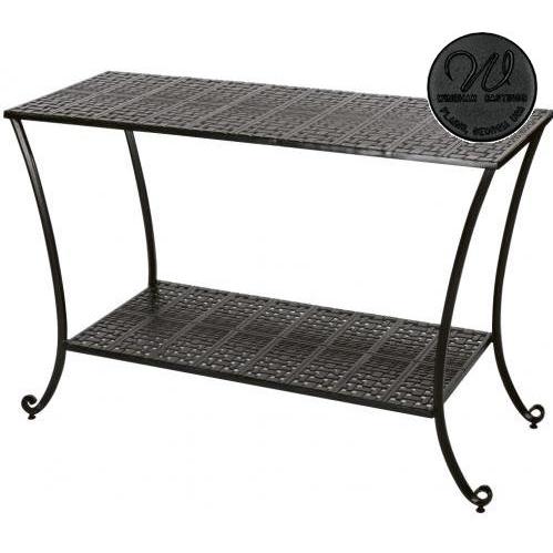 Windham Castings Accessories Woven Console With Roll Leg Frame Only, Black
