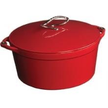 Lodge L Series Enamel Cast Iron 6 Quart Dutch Oven - Patriot Red