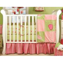 Embroidered Juicie Fruit 4-Piece Crib Set