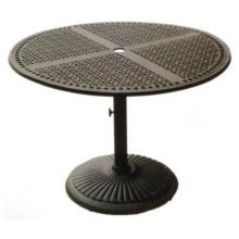Darlee Monte Carlo Pedestal Cast Aluminum Dining Table - 42 Inch Round