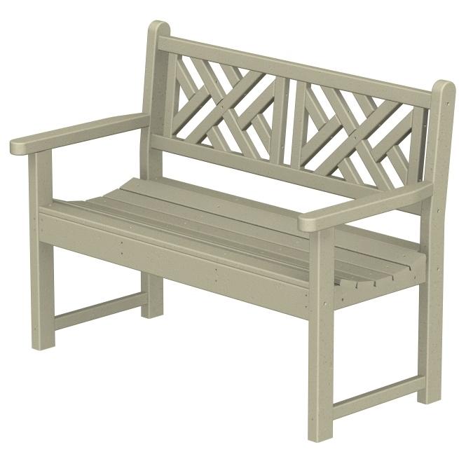 Poly-Wood Recycled Plastic Wood Chippendale Bench - 48 Inches