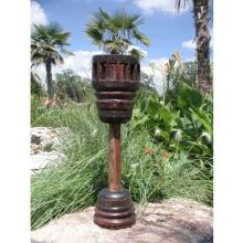 Teak Wood Beer Garden Axle Planter