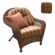 North Cape Port Royal Resin Wicker Chair - Walnut