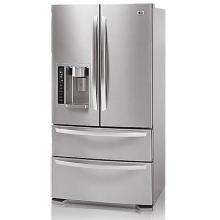 LG 25 Cuft French Door Refrigerator With 4 Doors - Stainless Steel
