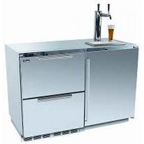 Perlick Outdoor Refrigerator And Beer Dispenser With Integrated Drawers, Integrated Door , And 2 Taps (Requires Custom Panels)