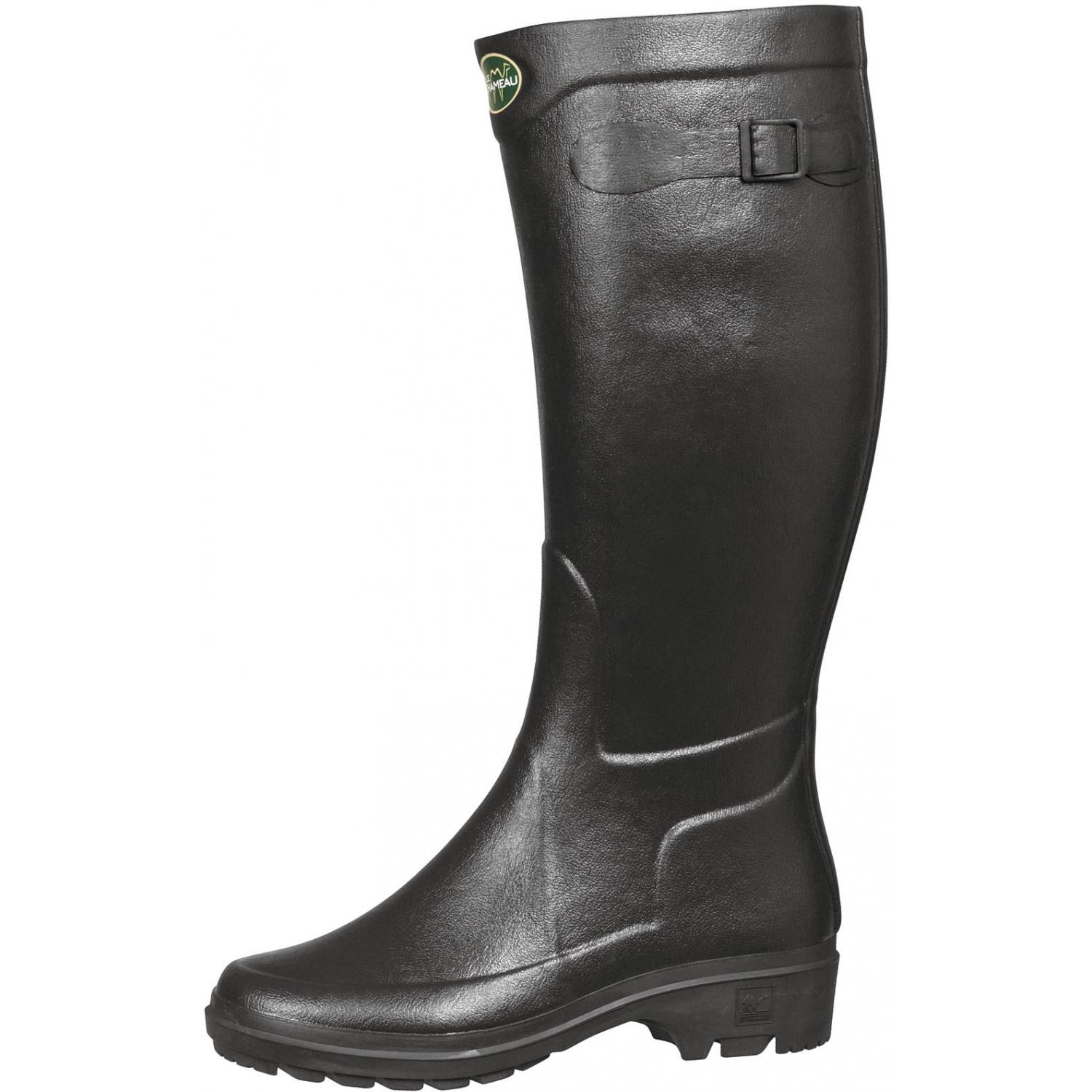 Le Chameau Boots Ladies Iris 2 Fashion Rubber Boot - Black - Size 7.5