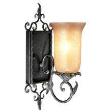 Chelsea Collection Wall Sconce Single Light Fixture in Wrought Iron Finish - 1 Bulb